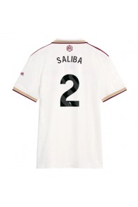 Arsenal William Saliba #2 Fotballdrakt Tredje Klær Dame 2025-26 Korte ermer